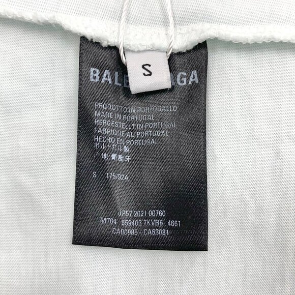 balenciaga Blue cotton distressed hoodie - Picture 6 of 9